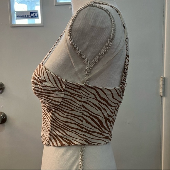 Zara brown leopard corset top (xs) - Picture 14 of 17
